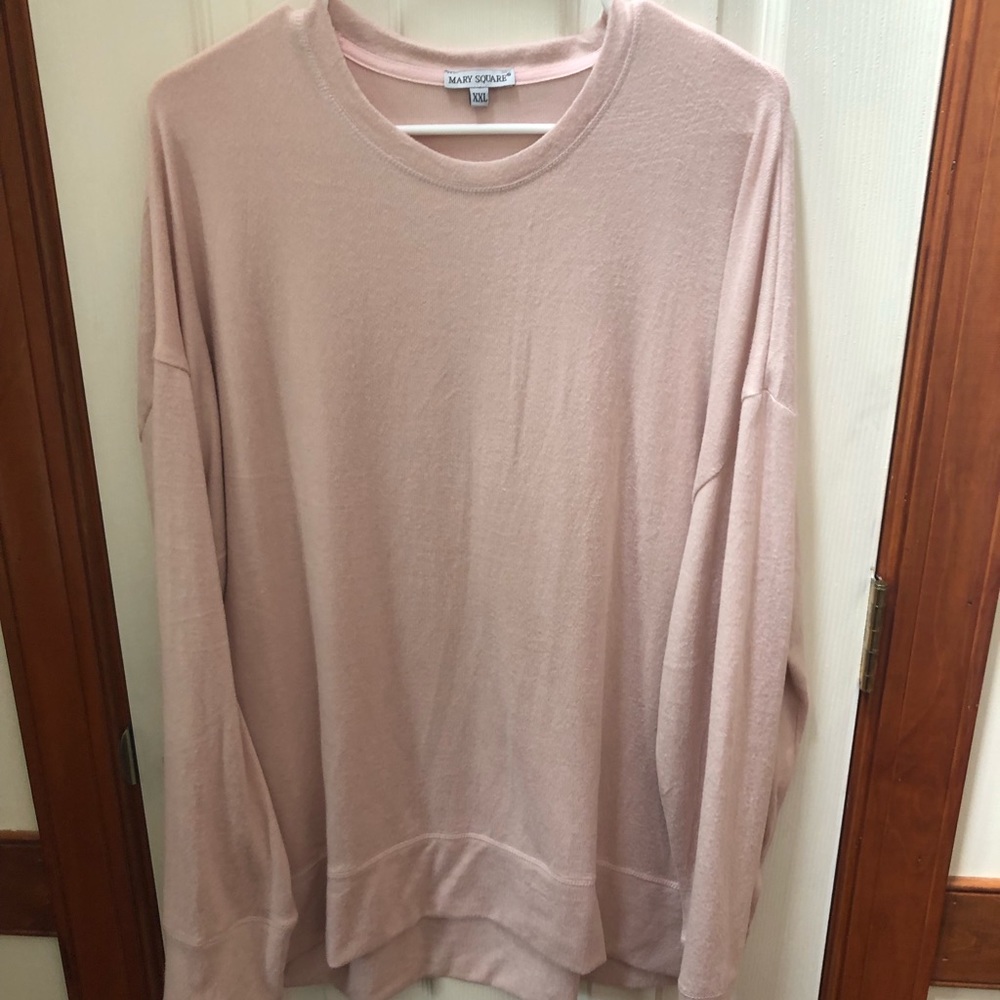 Mary Square EUC SZ XXL PINK LONG SLEEVE SWEATER